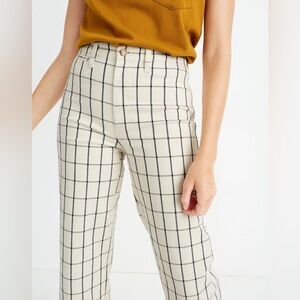 Madewell - Slim Emmett Wide-Leg Crop Pants in Windowpane